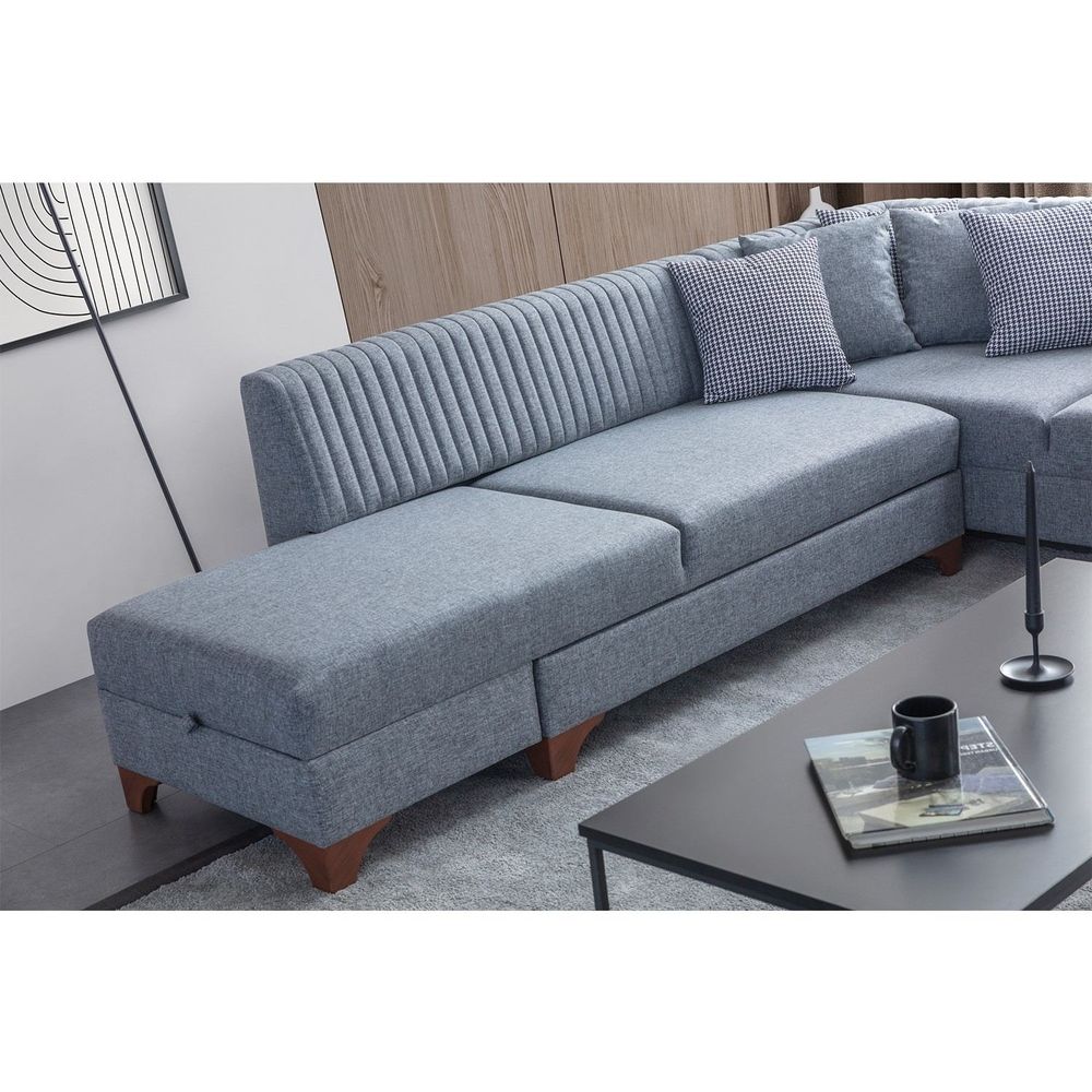 Ugaona Sofa West Left - Siva slika 3