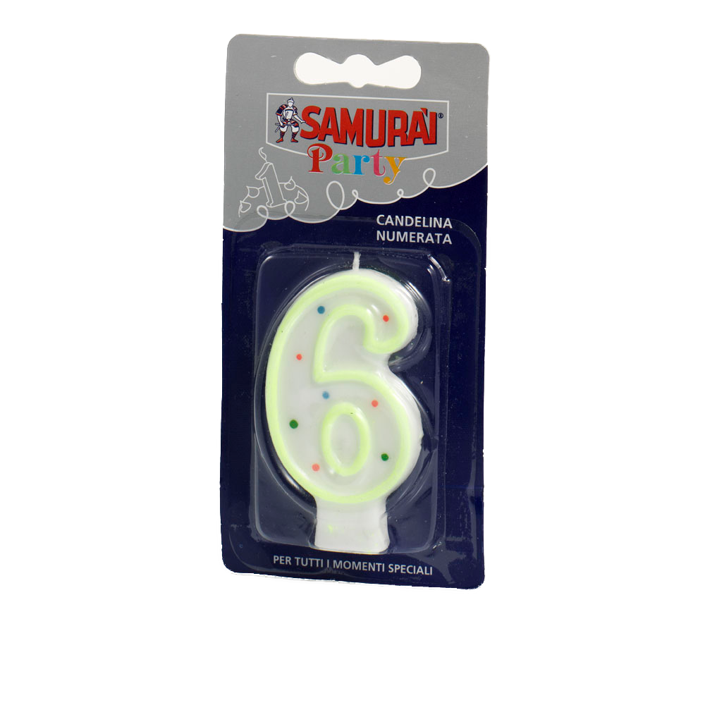 Samurai rođendanska svijeća br. 6 slika 1