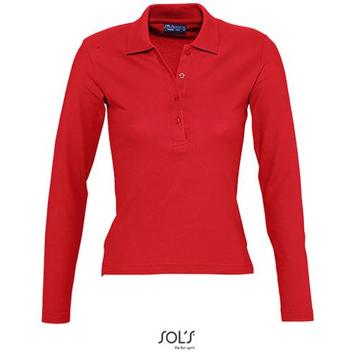 PODIUM ženska polo majica sa dugim rukavima - Crvena, S  slika 4