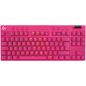 LOGITECH G PRO X TKL LIGHTSPEED Mechanical Gaming Keyboard - MAGENTA - US INT'l - TACTILE