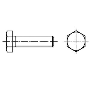 TOOLCRAFT 133923 vijak s šesterokutnom glavom M10 40 mm vanjski šesterokutni DIN 961 čelik galvansko pocinčani 100 St.