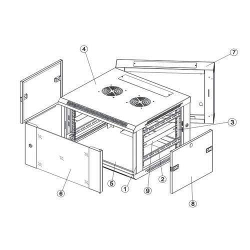 Safewell Rack orman 9U 600X450 slika 5