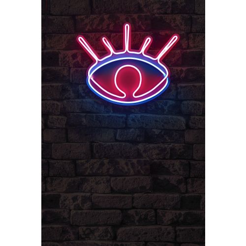 Wallity Ukrasna plastična LED rasvjeta, Evil Eye - Pink slika 2