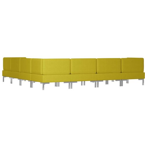 9-dijelni set sofa od tkanine žuti slika 16