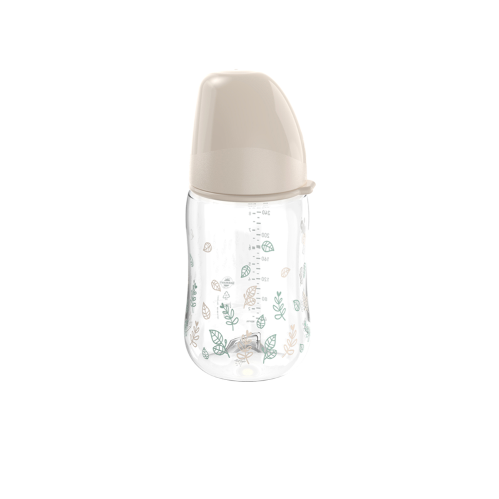 nip® Plastična flašica širokog grla Cherry Green 260ml 0m+, Beige slika 2