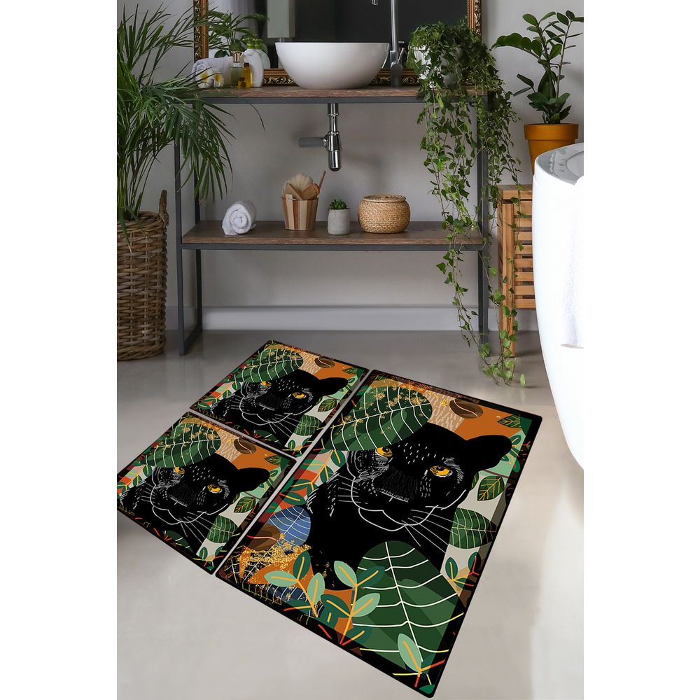 Set Kupatilskih Prostirki Schwarz Multicolor (3 Dijela) slika 1