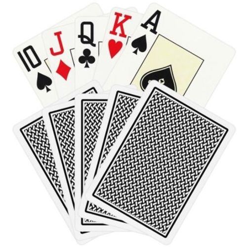 COPAG karte za poker "GOLD EDITION" 100% plastika jumbo index, crne slika 2