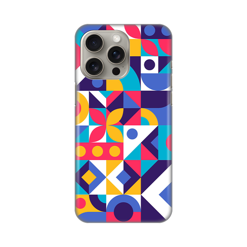 Torbica Silikonska Print Skin za iPhone 15 Pro Max 6.7 Colorful Mosaic slika 1