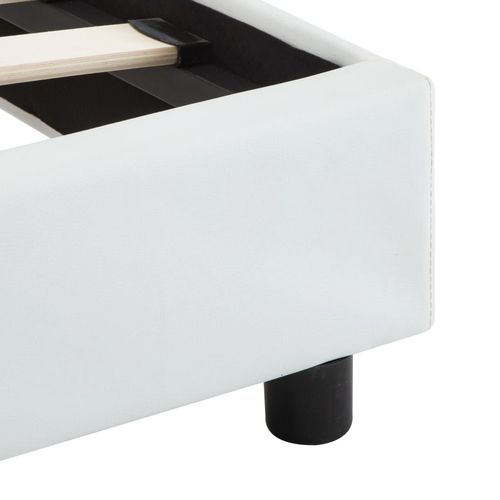 Okvir za krevet od umjetne kože LED bijeli 100 x 200 cm slika 40