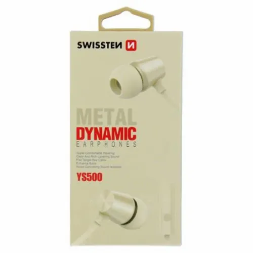 Swissten Slušalice 3,5mm DYNAMIC YS500 zlatna slika 2