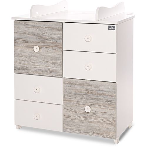 LORELLI CUPBOARD NEW Komoda za Previjanje White/Artwood New slika 1