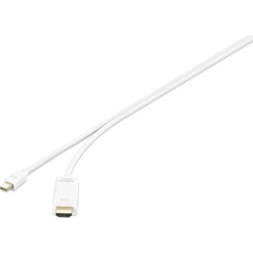 Renkforce Mini-DisplayPort / HDMI adapterski kabel Mini DisplayPort utikač, HDMI A utikač 1.80 m bijela RF-4660902 pozlaćeni kontakti DisplayPort kabel slika 3