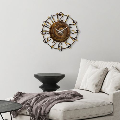 Wallity Ukrasni metalni zidni sat, Metal Wall Clock 15 - 1 slika 2