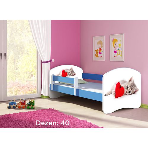 Deciji krevet ACMA II 160x80 + dusek 6 cm BLUE40 slika 1