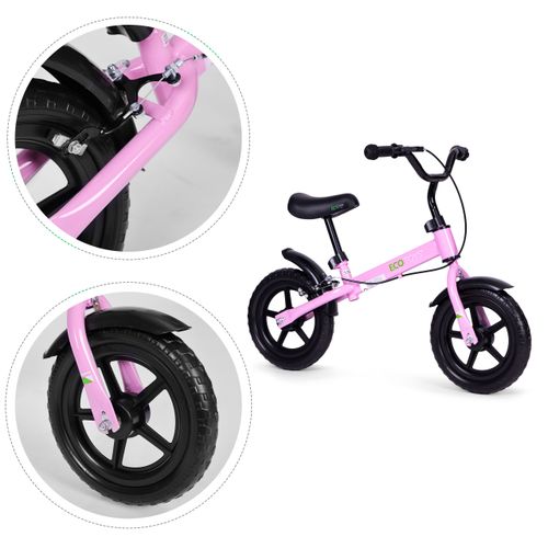 ecotoys dječji bicikl guralica bez pedala - rozi slika 5