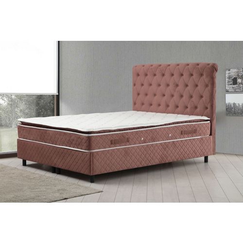 Sonata Set 120 x 200 v2 - Dusty Rose Dusty Rose Single Mattress, Base & Headboard slika 1