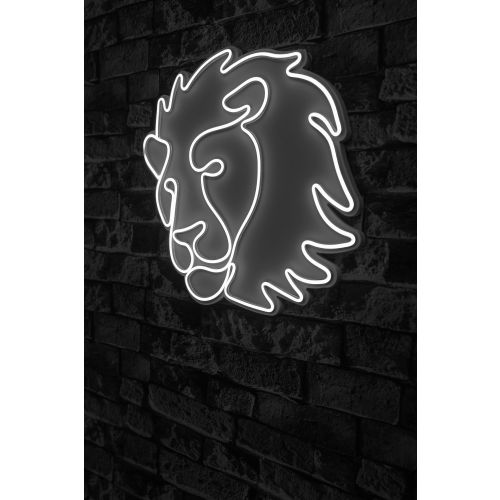 Wallity Ukrasna plastična LED rasvjeta, Lion - White slika 1