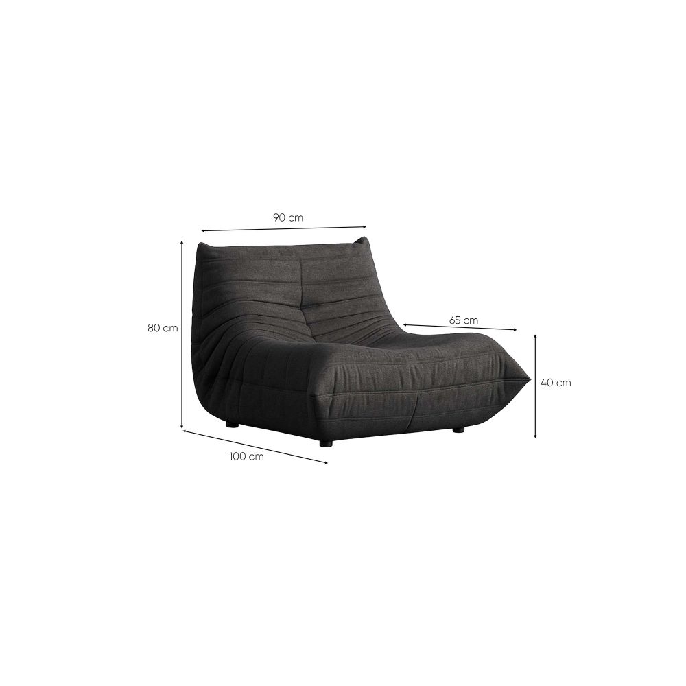 Wing Chair Bocek - Tamno Siva slika 4