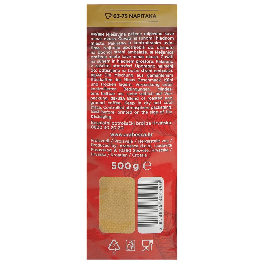 Arabesca kava classic 500g slika 2