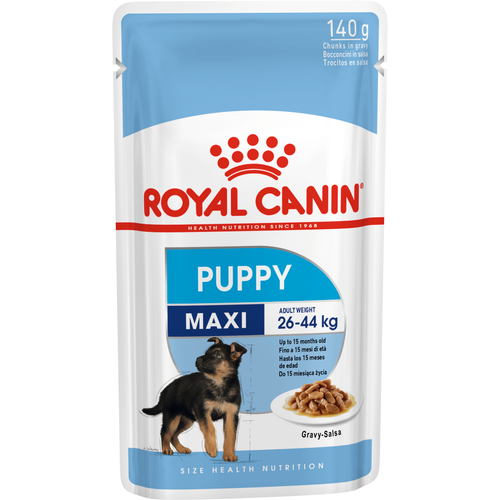 ROYAL CANIN SHN Maxi PUPPY vrećice za pse, potpuna hrana za pse, specijalno za štence velikih pasmina (konačne težine od 26 do 44 kg), do 15 mjeseci starosti, 10x140 g slika 1