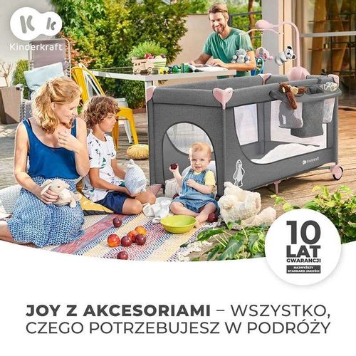 Kinderkraft Putni Krevetić Joy S Dodacima - Rozi slika 2