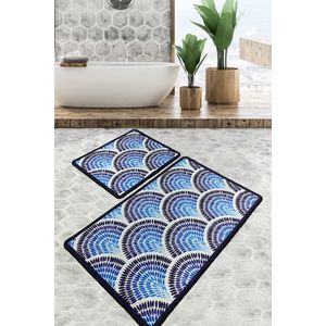 Set Kupatilskih Prostirki Azul - Plavomultikolor (3 Dijela)