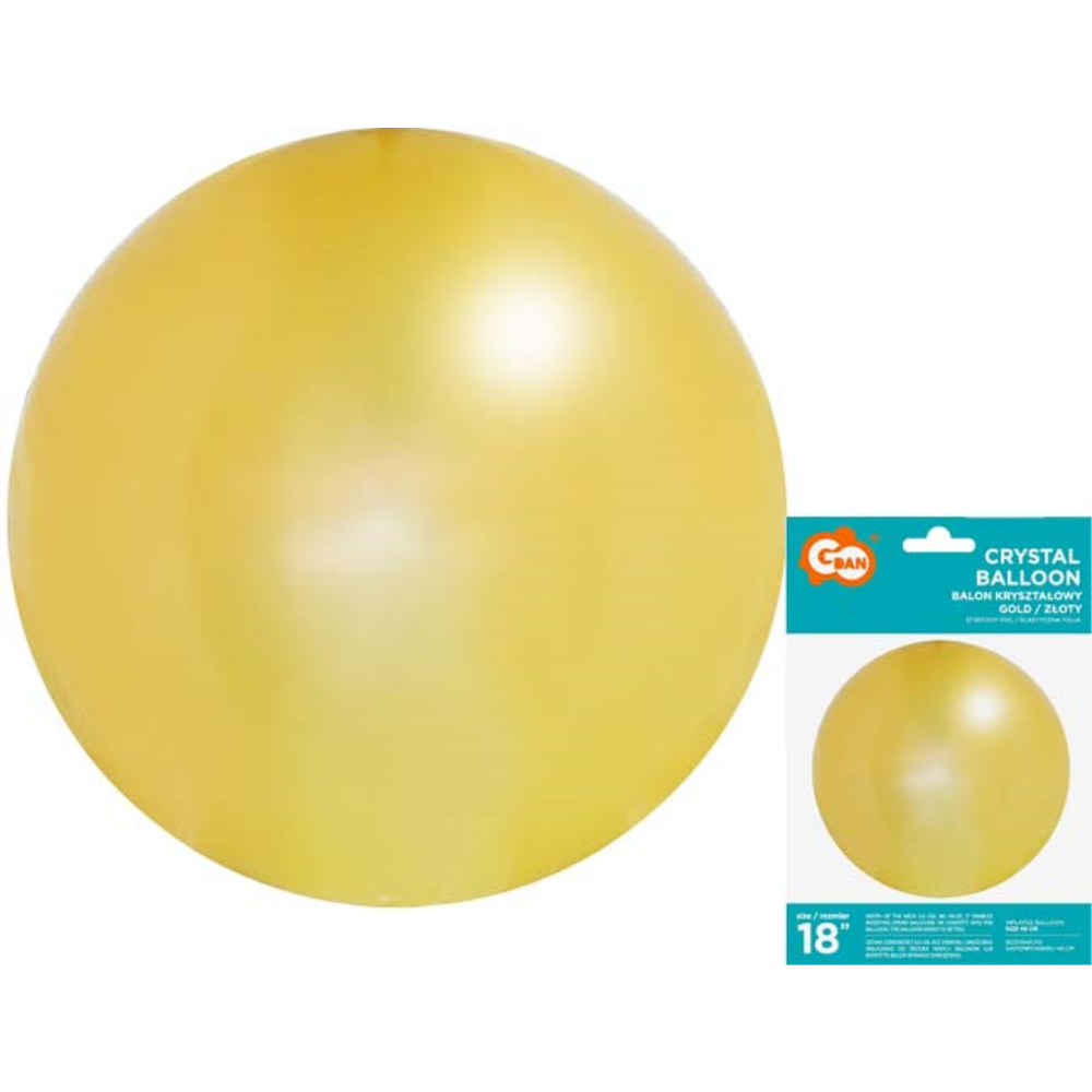 GoDan KR-18ZL Balon Kristal Zlatni 45cm slika 1