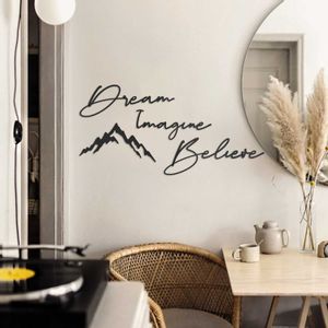 Wallity Metalna zidna dekoracija Dream & Imagine & Belive - APT464MS