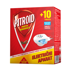 Pitroid električni aparat protiv komaraca + 10 tableta