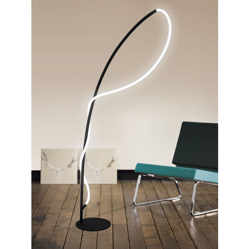 Eglo podna lampa egidonella led 20,5w 3000k 2750lm crno/bijelo v:1600mm slika 2