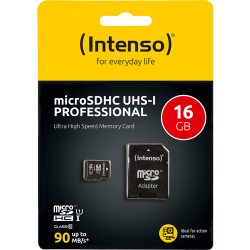 (Intenso) Micro SDHC/SDXC kartica 16GB Class 10, UHS-I +adapter, Pro - MicroSD 16GB Class10 UHS-I Pro slika 1