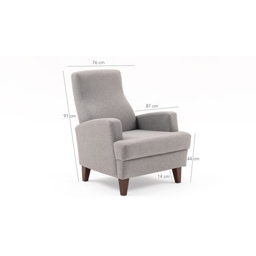 Atelier Del Sofa Kana Bergere - Light Grey Light Grey Wing Chair slika 4