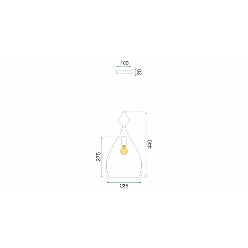 Staklena stropna svjetiljka led Amber APP432-1CP slika 7