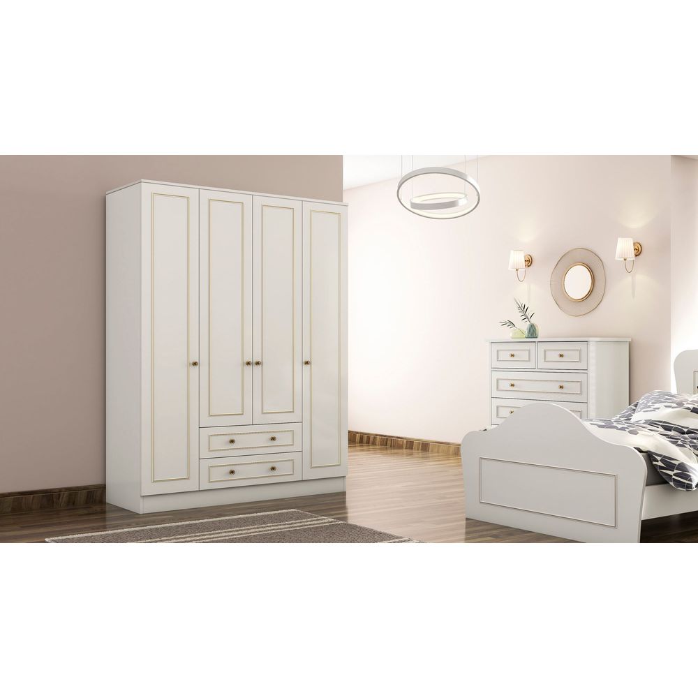 Mladenački set namještaja Rb-080, Mat bijela slika 4