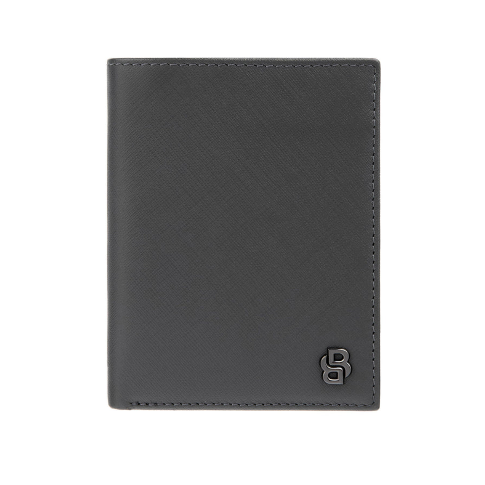 Hugo Boss novčanik Double B Saffiano sa preklopom HLO526H, sivi slika 1