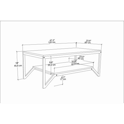 Flora - Black Black Coffee Table slika 5