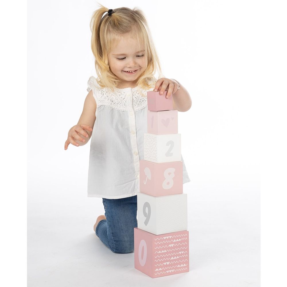 Label Label Drvene kocke za slaganje, Pink slika 3