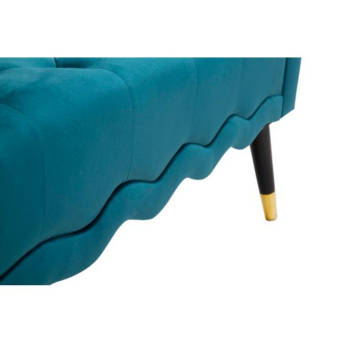 Mauro Ferretti Klupica Paris teal-zlato cm 120x40x60 slika 6