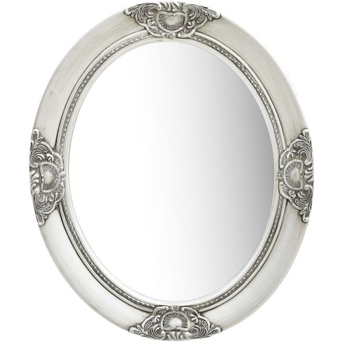 Zidno ogledalo u baroknom stilu 50 x 60 cm srebrno slika 7
