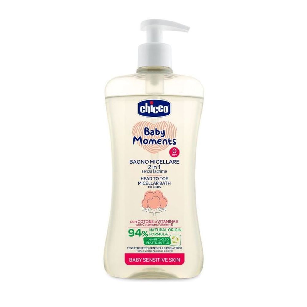 Chicco Kupka i šampon Baby Moments Micelar Sensitive 500ml slika 1