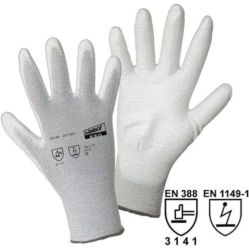 L+D worky ESD Nylon/Carbon-PU 1171 najlon rukavice za rad Veličina (Rukavice): 11, xxl EN 388, EN 1149-1 CAT II 1 Par slika 1