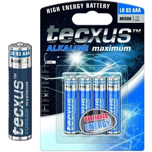 tecxus Baterija alkalna AAA, 1,5V, blister pak. 4 kom - TC LR03 slika 1