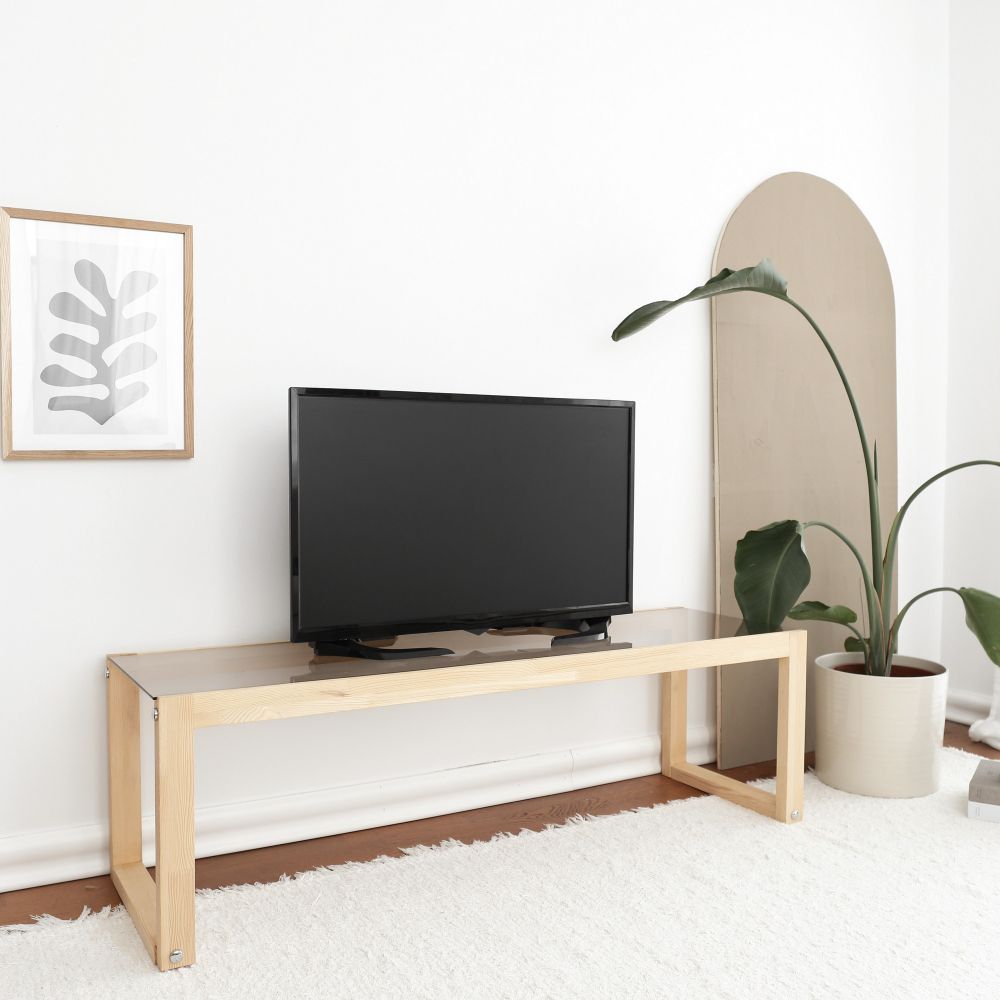 TV Stalak Via - Prirodno Drvo slika 1