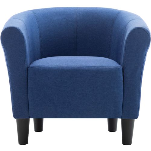 2-dijelni set fotelje i taburea od tkanine plavi slika 22