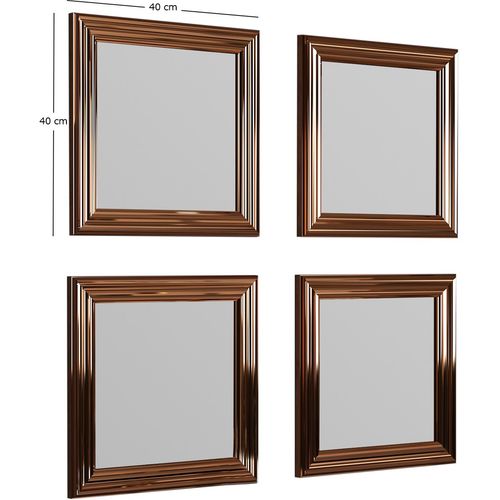 Woody Fashion Set ogledala (4 komada), bronca, Loza - Bronze slika 7