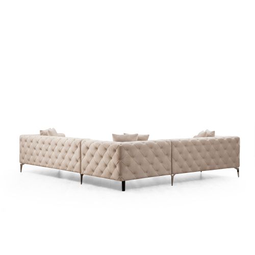 Atelier Del Sofa Kutna garnitura, Ecru, Como Right - Ecru slika 5