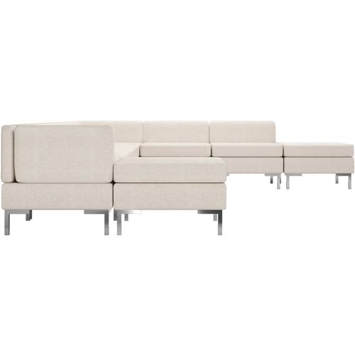 9-dijelni set sofa od tkanine krem slika 11