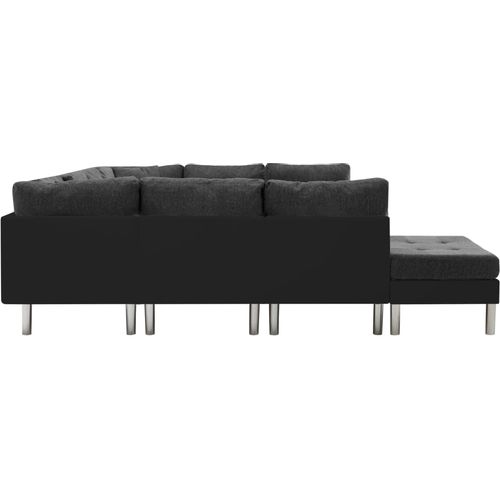 Modularna sofa od umjetne kože crna slika 24