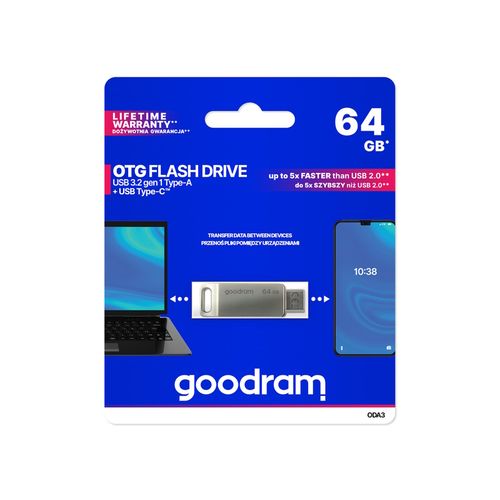 Memorija USB GoodDrive ODA3 3.2 64GB, USB-C, USB-A slika 1