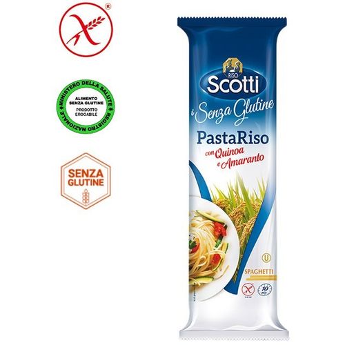 Riso Scotti – Špageti od rižinog brašna, kvinoje i amaranta-bez glutena 250g slika 1